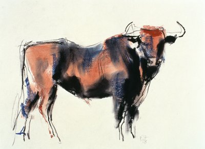 Red Bull, 1998 (grafit, conte och kol på papper) av Mark Adlington