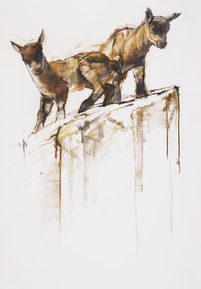Rock Play, 2005 (charcoal und conte på papper) av Mark Adlington