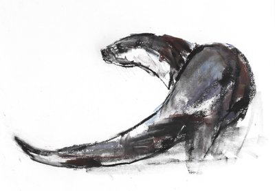 Rudder (träkol och conte på papper) av Mark Adlington