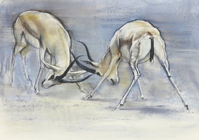 Sandgaseller, 2009 (conte och kol på papper) av Mark Adlington