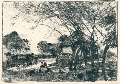 På baksidan av gården, c1800-talet av Mark Fisher