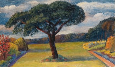 Hautbois, Norfolk, ca 1936 (olja på duk) av Mark Gertler