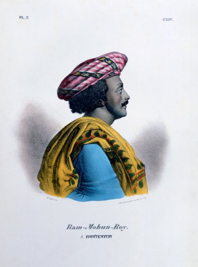 Ram Mohan Roy, grundare av Brahmo Samaj, 1828 av Marlet et Cie