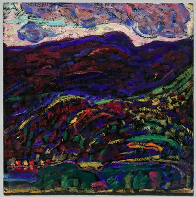 Kezarsjön, höstafton, ca 1910 (olja på kartong) av Marsden Hartley