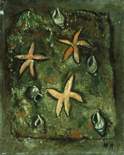 Stjärnfisk och skal av Marsden Hartley