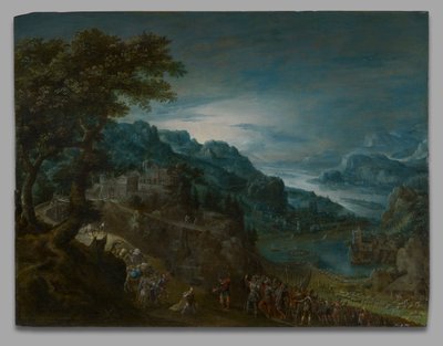 Jakobs och Esaus försoning av Marten van Valckenborch