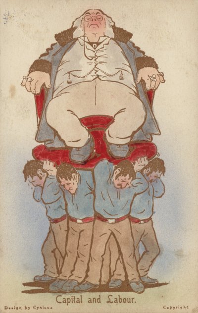 Kapital och arbete (färg litho) av Martin  Anderson