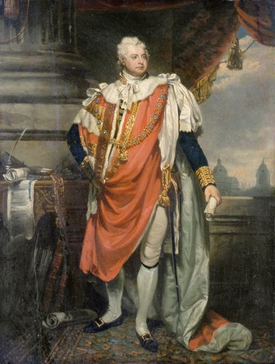William, hertig av Clarence (olja på duk) av Martin Archer (studio of) Shee