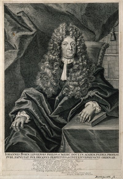 Johannes Bohn. Linjegravyr av M. Bernigeroth. av Martin Bernigeroth
