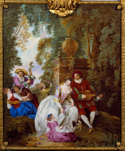 Pastoral ritual. Central ventil i byrån gjord av Carlin Martin till grevinnan av Barry (Jeanne Becu, grevinna (eller madame) av Barry av Martin Carlin
