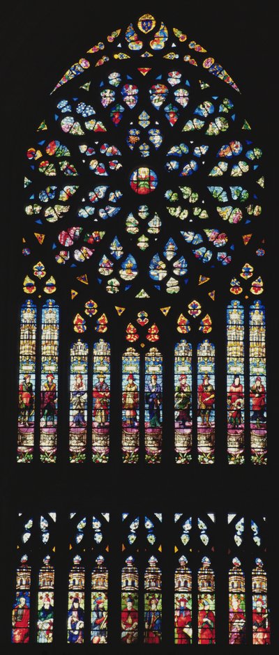 Södra fönstret, ca 1550 (målat glas) av Martin Chambiges