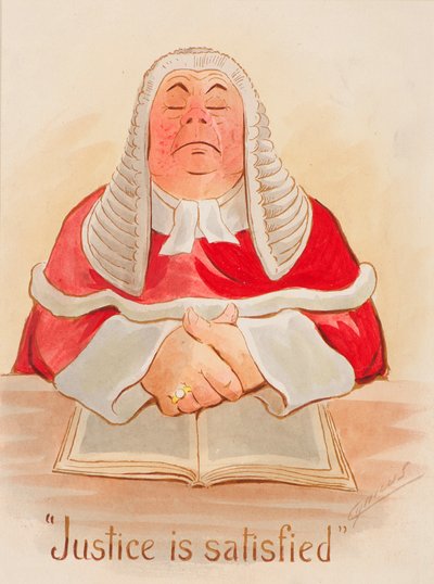 Rättvisan är nöjd (akvarell) av Martin  Anderson
