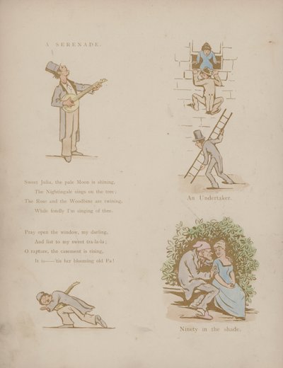 Sida från Cynicus Humors (färgad gravyr) av Martin  Anderson