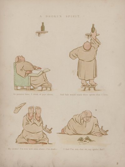 Sida från Cynicus Humors (färgad gravyr) av Martin  Anderson