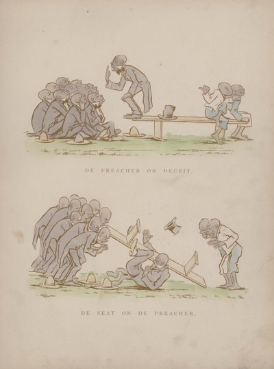 Sida från Cynicus Humors (färgad gravyr) av Martin  Anderson