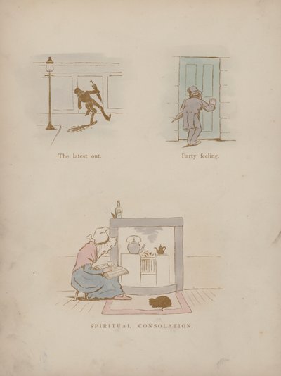 Sida från Cynicus Humors (färgad gravyr) av Martin  Anderson