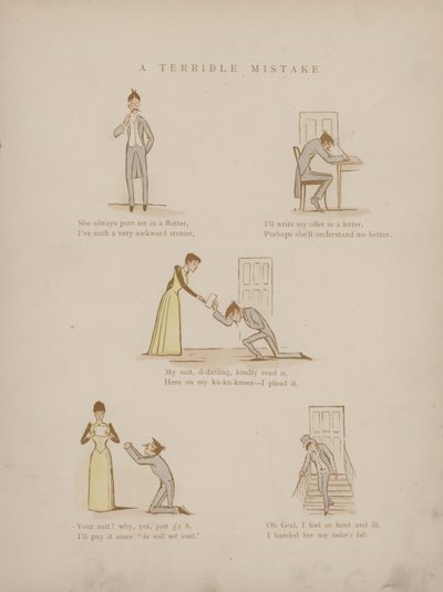 Sida från Cynicus Humors (färgad gravyr) av Martin  Anderson