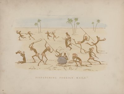 Sida från Cynicus Humors (färgad gravyr) av Martin  Anderson