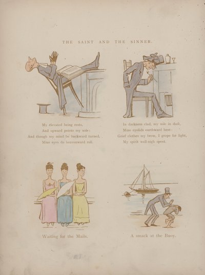 Sida från Cynicus Humors (färgad gravyr) av Martin  Anderson