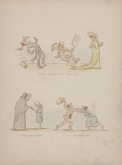 Sida från Cynicus Humors (färgad gravyr) av Martin  Anderson