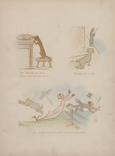 Sida från Cynicus Humors (färgad gravyr) av Martin  Anderson