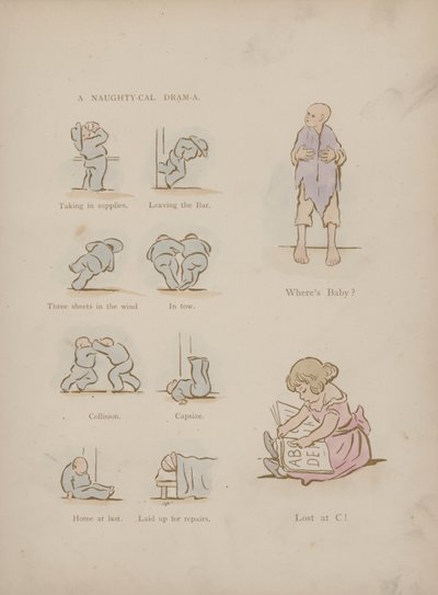 Sida från Cynicus Humors (färgad gravyr) av Martin  Anderson