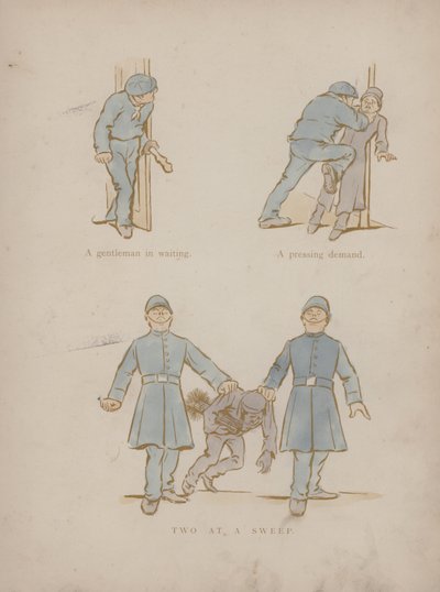 Sida från Cynicus Humors (färgad gravyr) av Martin  Anderson