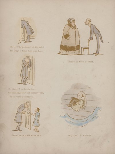 Sida från Cynicus Humors (färgad gravyr) av Martin  Anderson