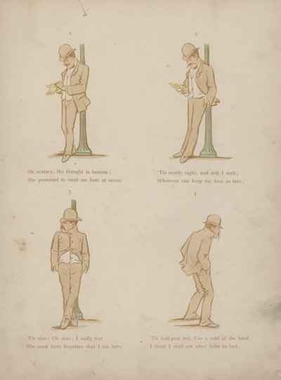 Sida från Cynicus Humors (färgad gravyr) av Martin  Anderson