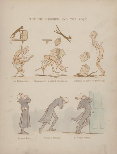 Sida från Cynicus Humors (färgad gravyr) av Martin  Anderson