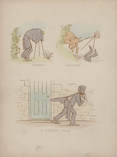 Sida från Cynicus Humors (färgad gravyr) av Martin  Anderson