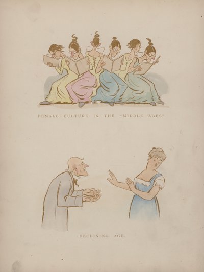 Sida från Cynicus Humors (färgad gravyr) av Martin  Anderson