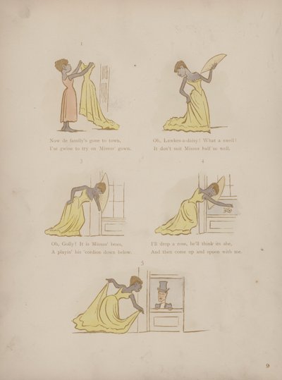 Sida från Cynicus Humors (färgad gravyr) av Martin  Anderson