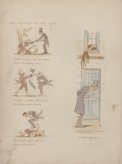 Sida från Cynicus Humors (färgad gravyr) av Martin  Anderson