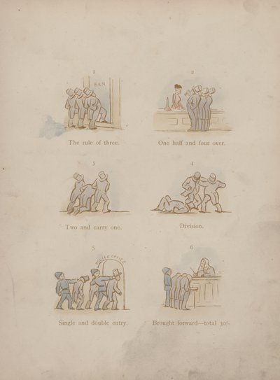 Sida från Cynicus Humors (färgad gravyr) av Martin  Anderson