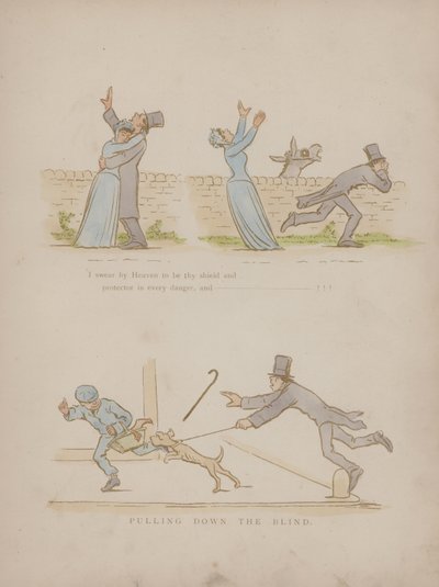 Sida från Cynicus Humors (färgad gravyr) av Martin  Anderson