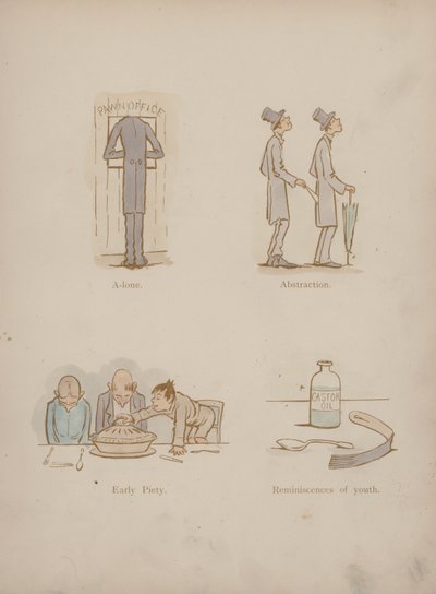 Sida från Cynicus Humors (färgad gravyr) av Martin  Anderson