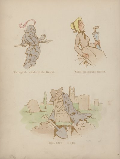 Sida från Cynicus Humors (färgad gravyr) av Martin  Anderson