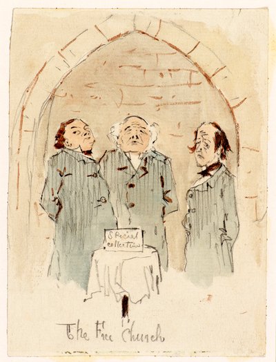 Frikyrkan (penna och akvarell) av Martin  Anderson