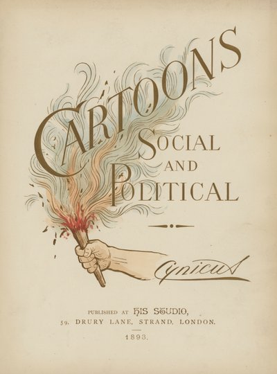 Titelsidesillustration för Cartoons Social and Political av Cynicus av Martin Cynicus Anderson