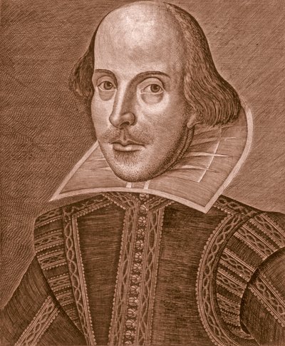 Porträtt av Shakespeare, 1623. av Martin Droeshout