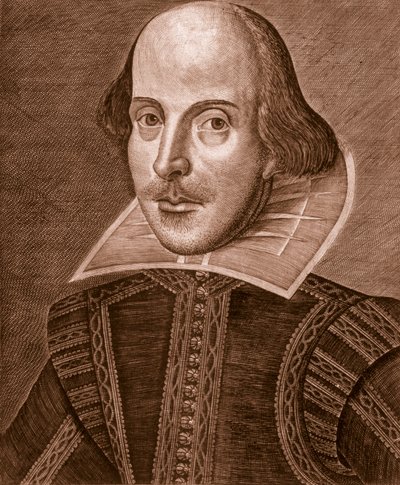 Porträtt av Shakespeare, 1623. av Martin Droeshout