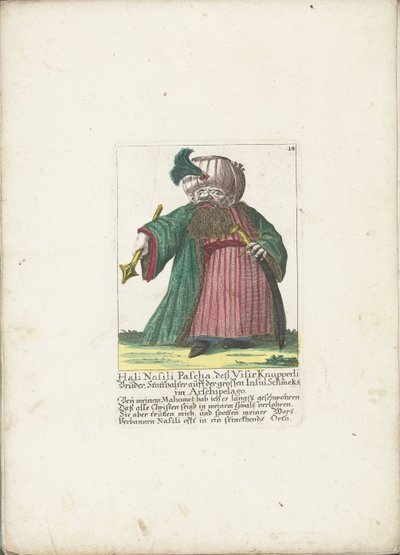 De dwerg Hali Nasili Pasha, cirka 1710 Hali Nasili Pasha, hans bror Visir Knupperli, guvernör på den stora ön Schmeks i Arsipelago (titel på objekt) Il Callotto resurcitato eller nyinrett litet skåp (serietitel) av Martin Engelbrecht (attributed to)