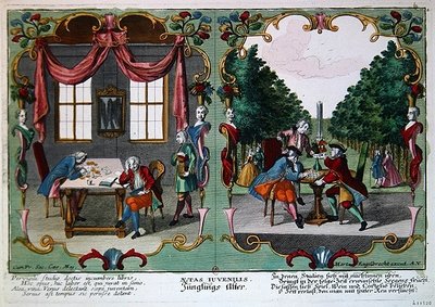 Adolescent Boys, tidigt 1700-tal (färgstick) av Martin Engelbrecht
