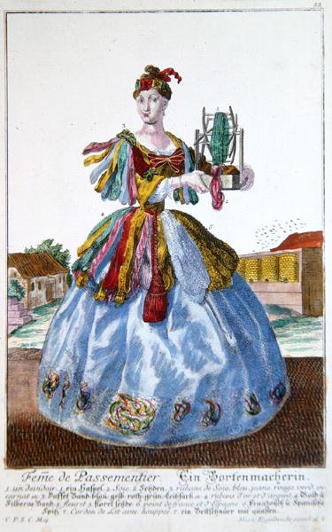 The Wife of a Soft Furnisher, c.1735 (färggravyr) av Martin Engelbrecht