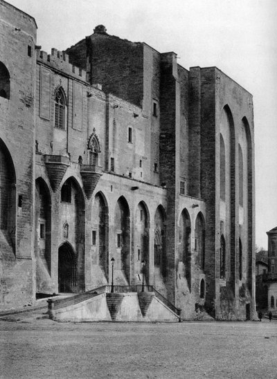 Påvliga palatset, Avignon, Frankrike, 1937 av Martin Hurlimann