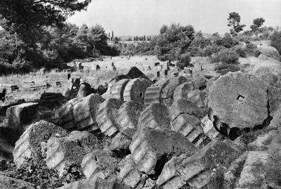 JupiterZeus tempel, Olympia, Grekland, 1937. av Martin Hurlimann
