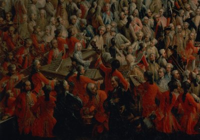 Hovbankett i stora förkammaren i Hofburg-palatset, Wien (detalj av 66716) av Martin II Mytens or Meytens