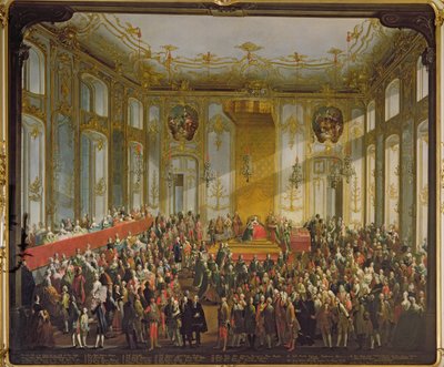 Kejsarinnan Maria Theresa vid invigningen av St. Stefansorden, 1764 (för detaljer se 66581) av Martin II Mytens or Meytens