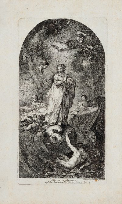 Maria befruktning av Martin Johann Schmidt